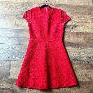 Red Lace A-line Dress ♥️